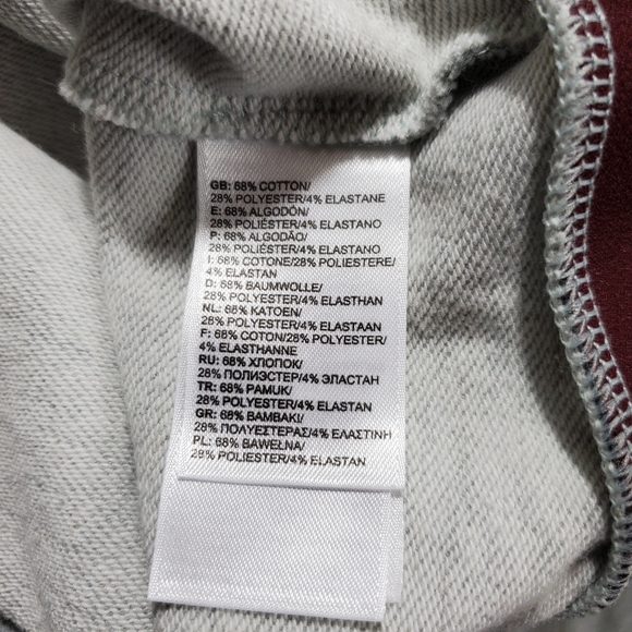 The North Face Heather Gray Sweatshirt with Burgundy Trim - Picture 7 of 8